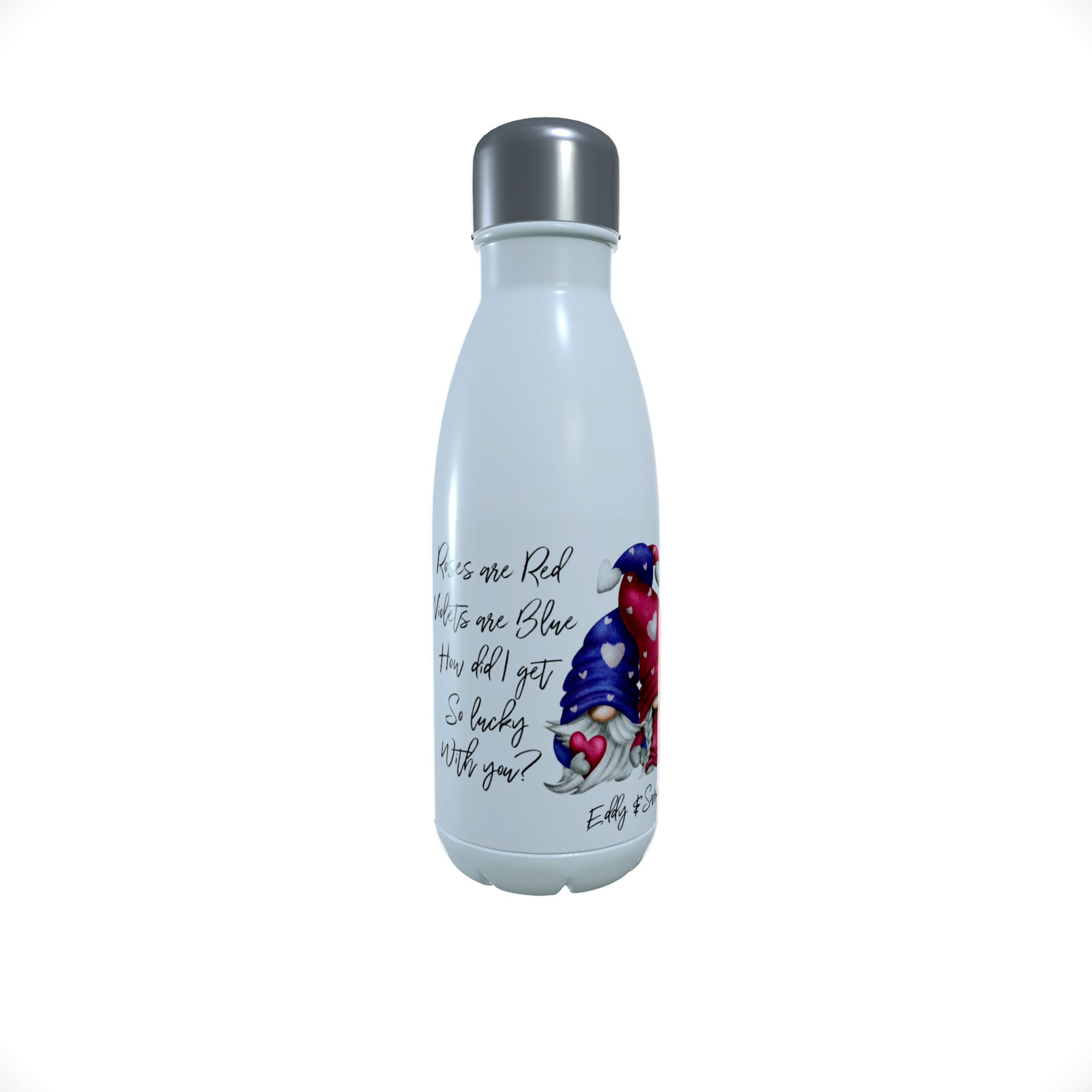 Roses Are Red Gnome Insulated Drinks Bottle, Insulated Bottle - Click Image to Close